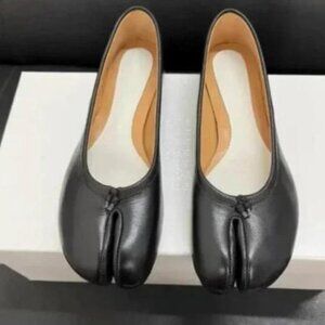 Maison Margiela Tabi Ballet Flats Shoes 38 25cm Split Toe Leather Japan good